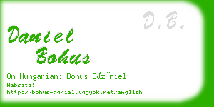 daniel bohus business card